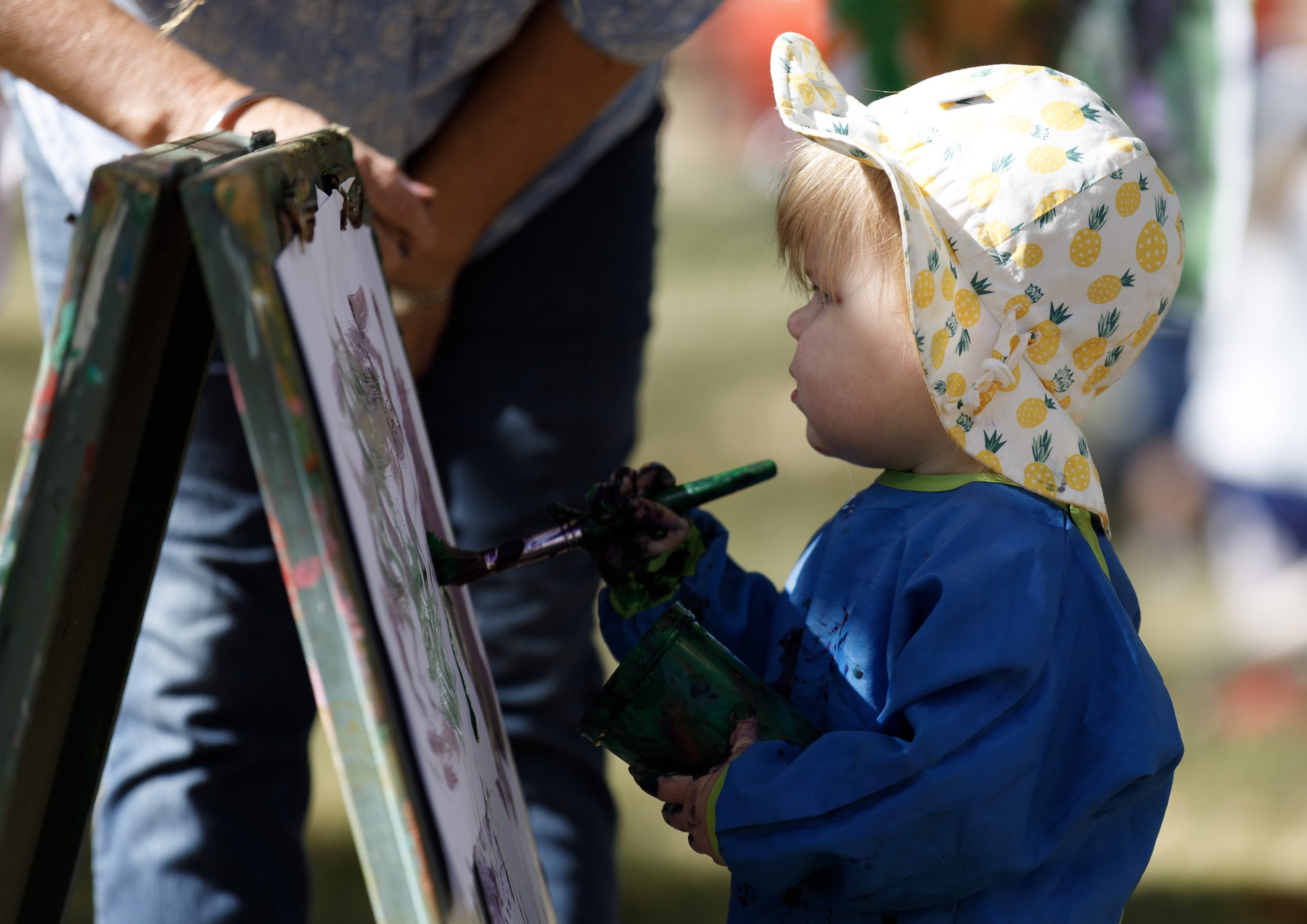A 'Paint and Play' event as part of National Playgroup Week.